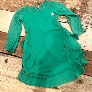 No Added Sugar Girls Green Knit Ruffle Dress 5/6